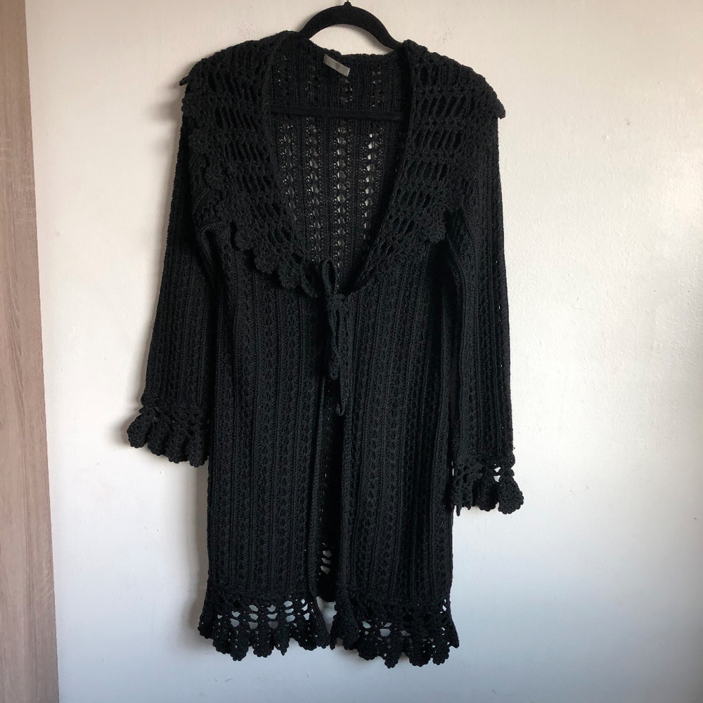 Marks & Spencer Boho Long Open Cardigan Sweater L